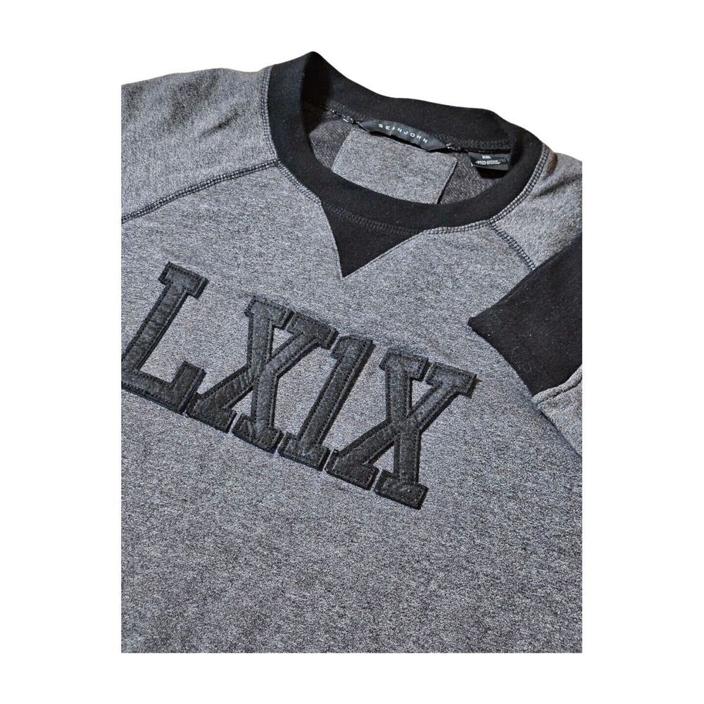 Vintage Sean John Long Sleeve Gray Varsity Sweatshirt Crewneck LX1X Men's‎ XXL